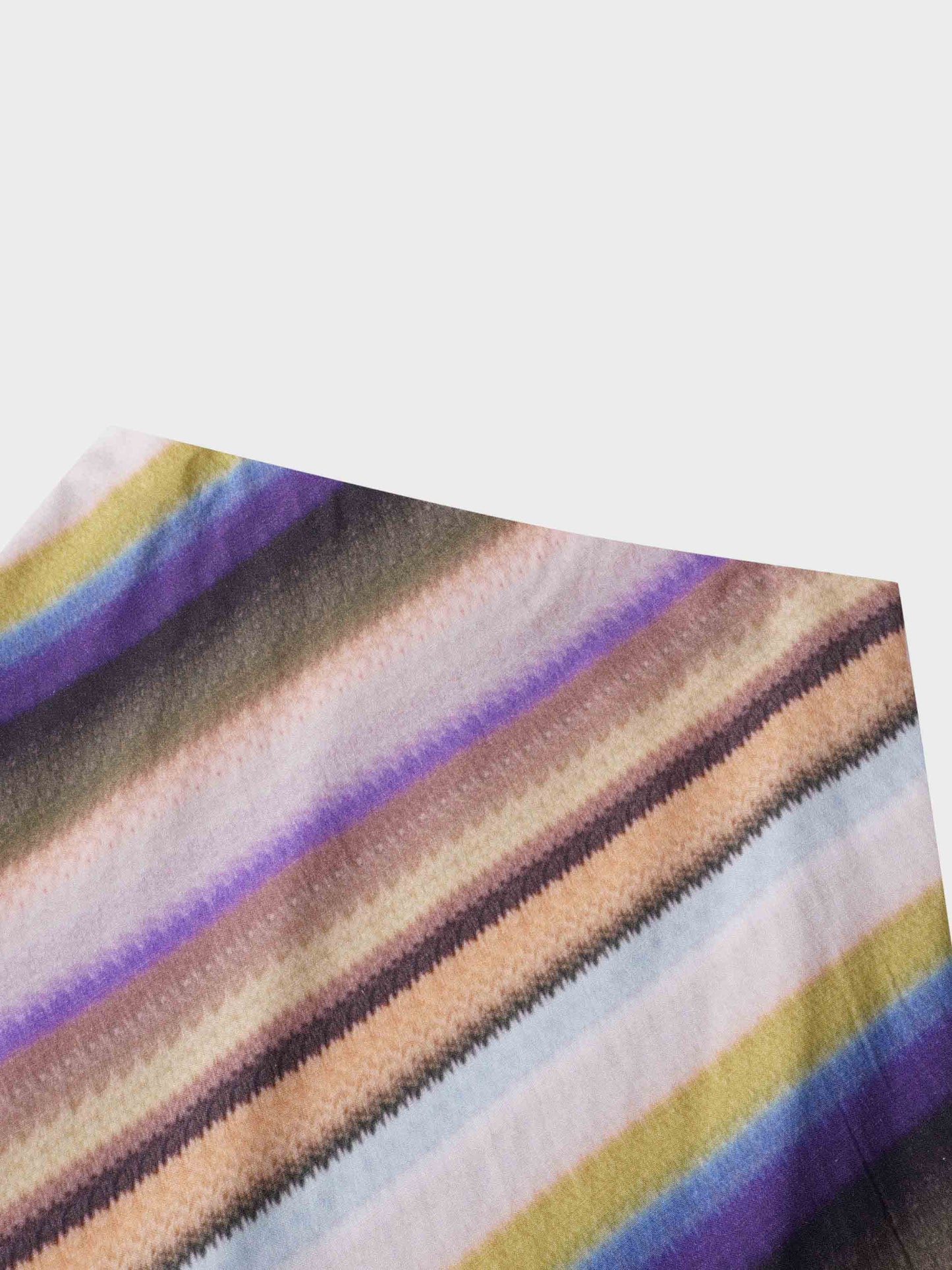 Printed Linen Blend Slip Skirt-Ombre Stripe