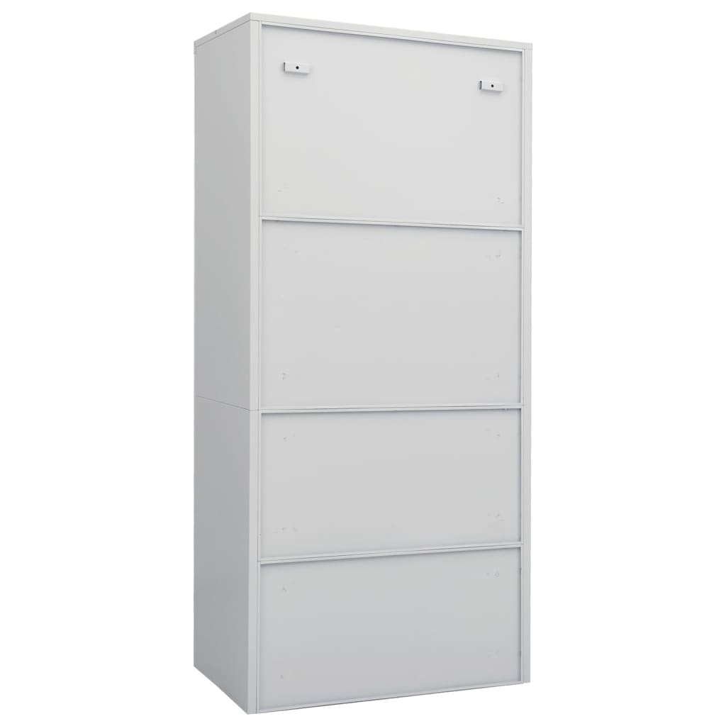 vidaXL Wardrobe Armoire Clothes Storage Closet with 2 Lockable Doors Steel