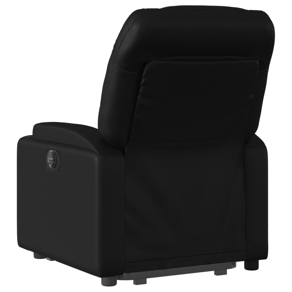vidaXL Electric Stand up Massage Recliner Chair Black Faux Leather