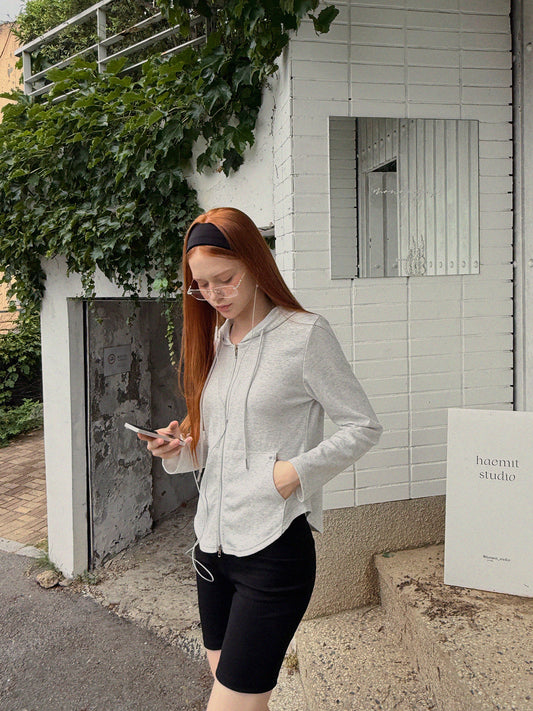 【TWEE】Baeky Round Hood Zip-Up