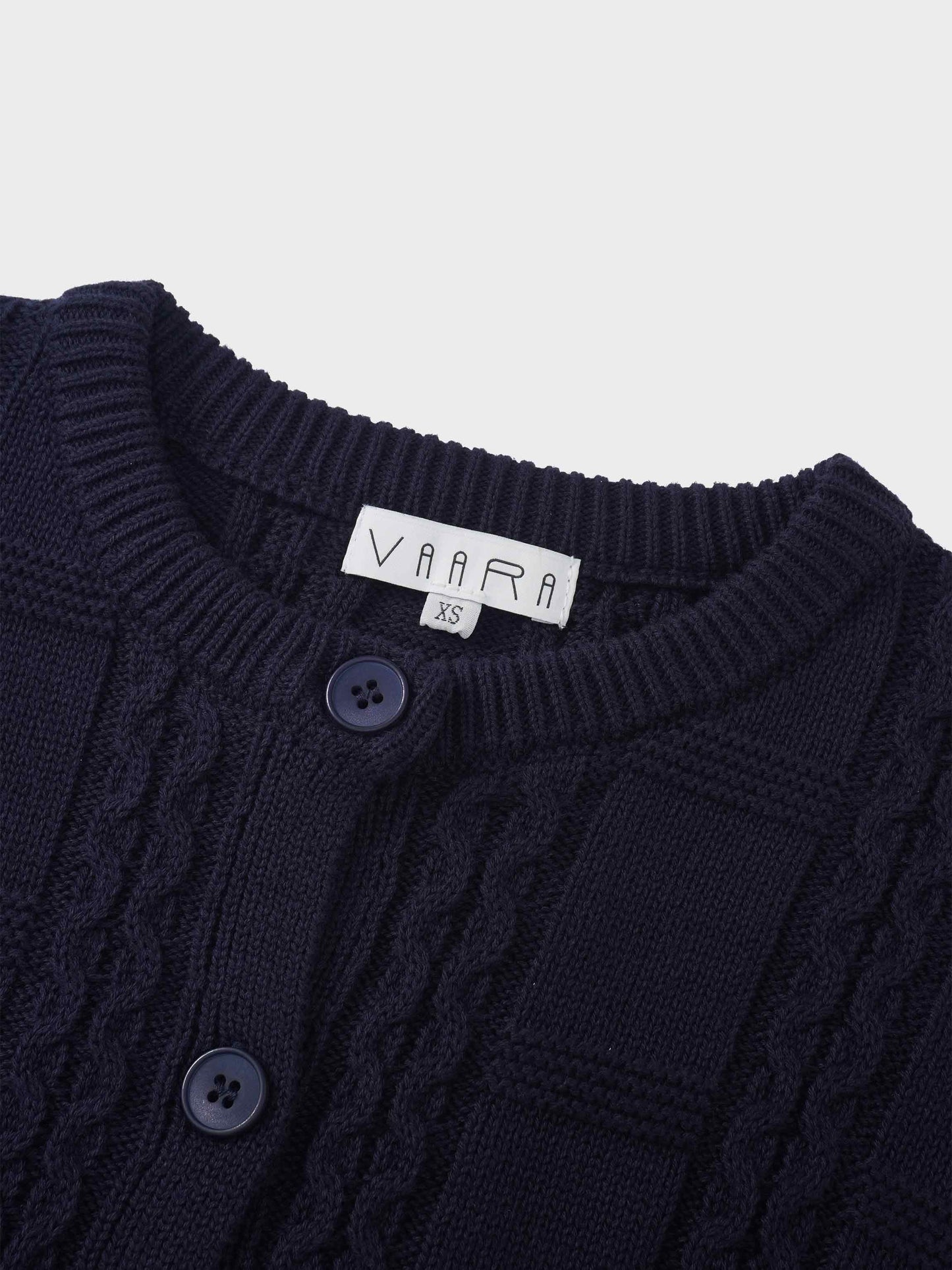 Cable Design Cardigan-Navy