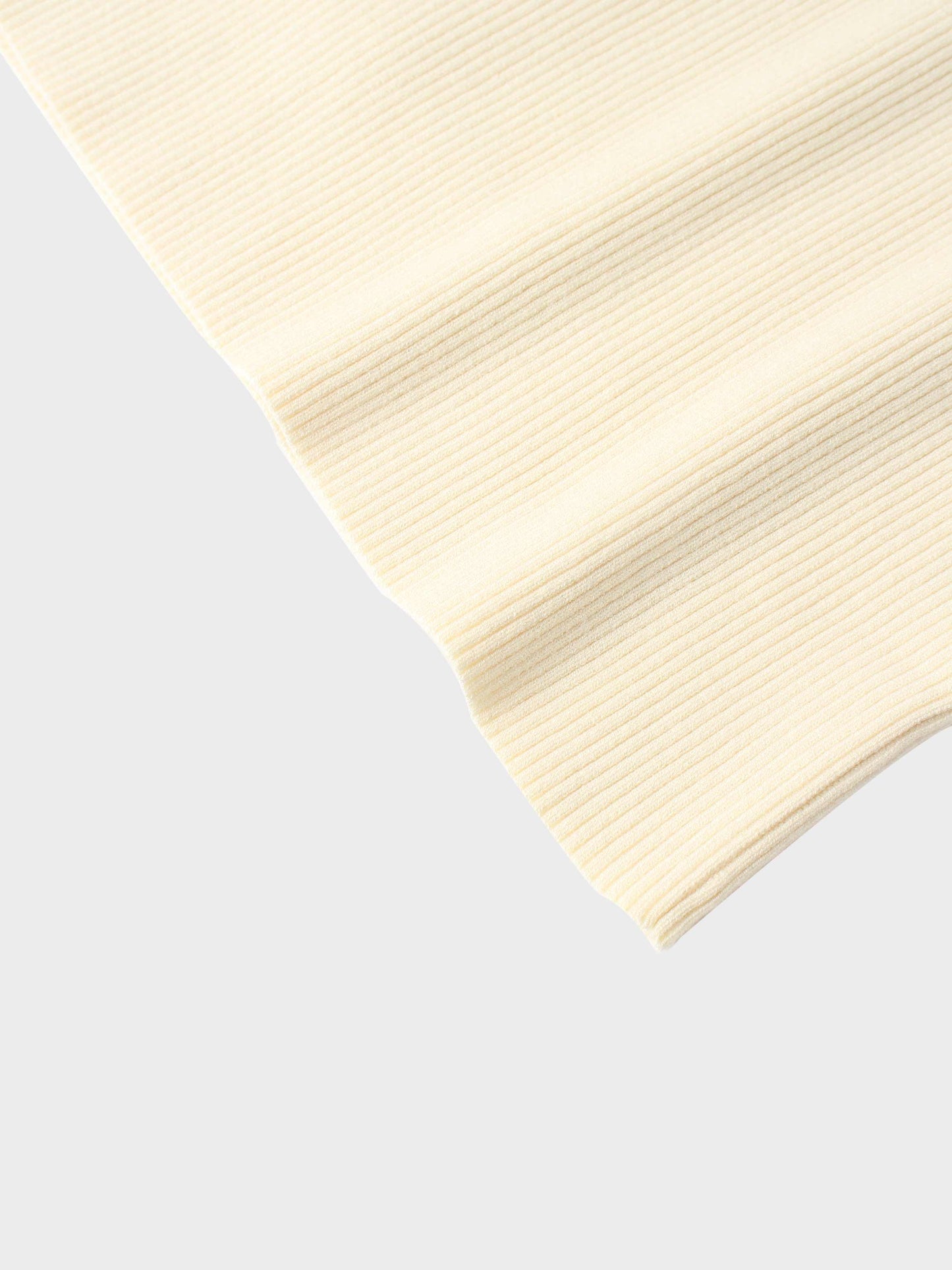 Knit Ribbed Turtleneck-Ivory