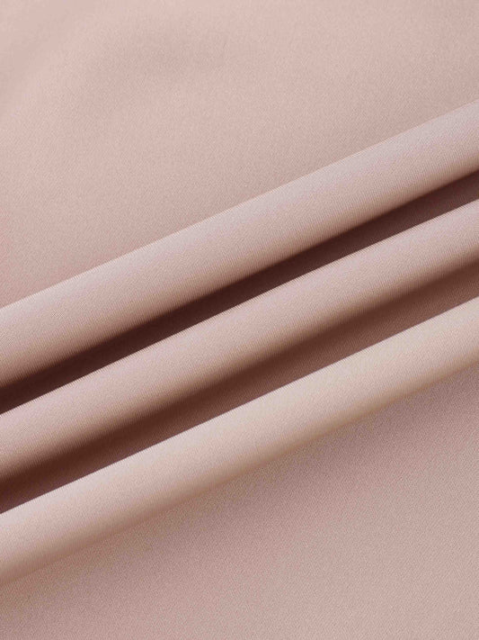 Solid Satin Slip Skirt-Natural