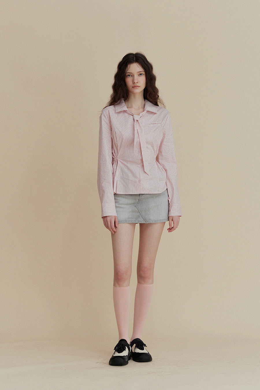 [TWEE] Varnish Tie Stripe Shirt