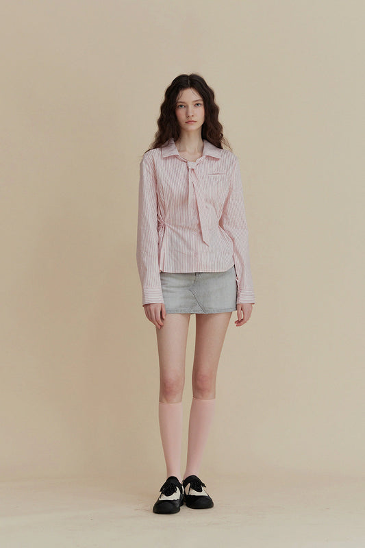 [TWEE] Varnish Tie Stripe Shirt