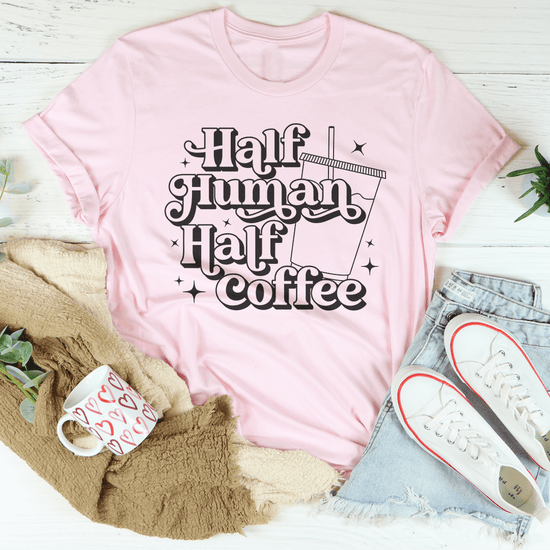 Half Human Half Coffee Tee
