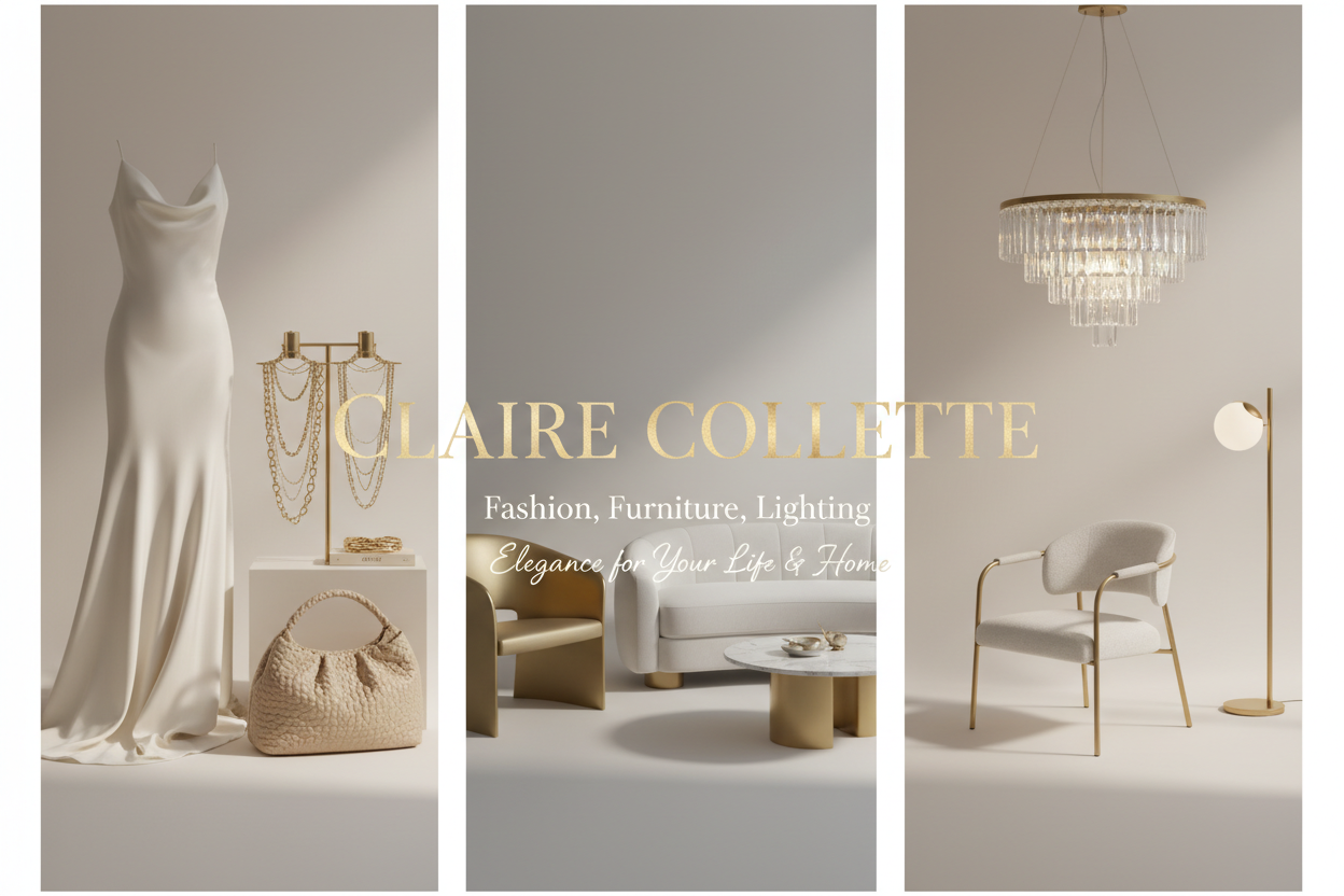 HELP ME GENERATE BANNER FOR FASHION  WERAS AND FUNITURE AND LIGHINGING MAKE IT EYE CAUTHING WITH THE STORE NAME